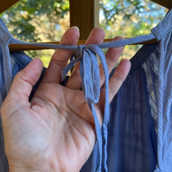 Chelsea & Violet Women's Embroidered Periwinkle Babydoll Dress Size M. NEW - Picture 6 of 11